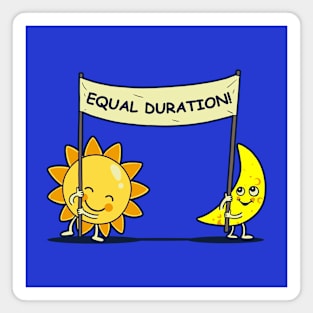 Funny Cute Equinox Science Astronomy Sun And Moon Meme Magnet